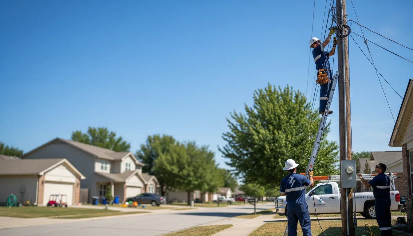 Residential electrician providing installation services in Squires, MO